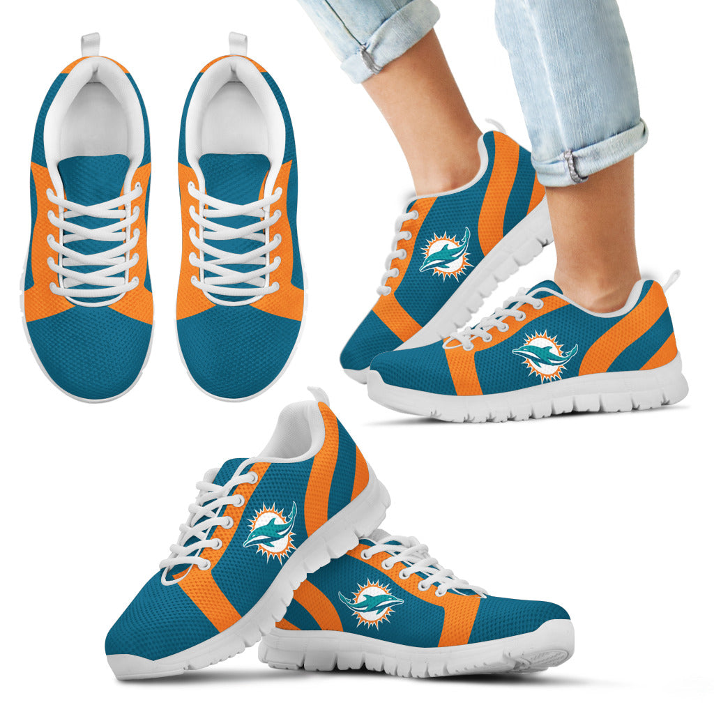 Line Inclined Classy Miami Dolphins Sneakers – Best Funny Store