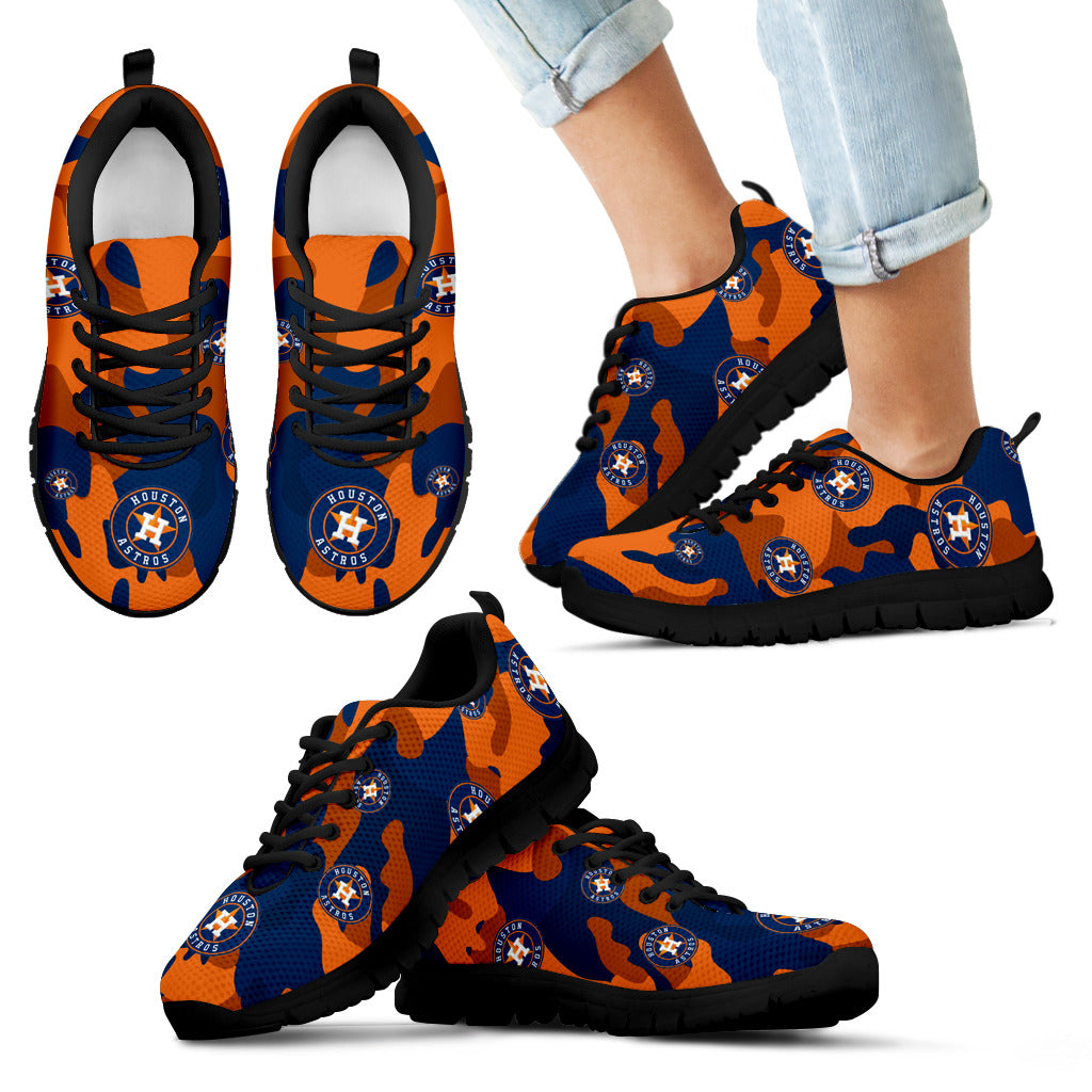 Houston Astros Cotton Camouflage Fabric Military Solider Style Sneaker ...