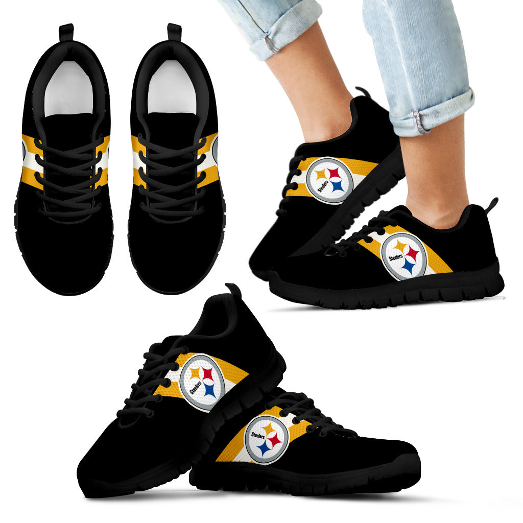 Three Colors Vertical Pittsburgh Steelers Sneakers – Best Funny Store