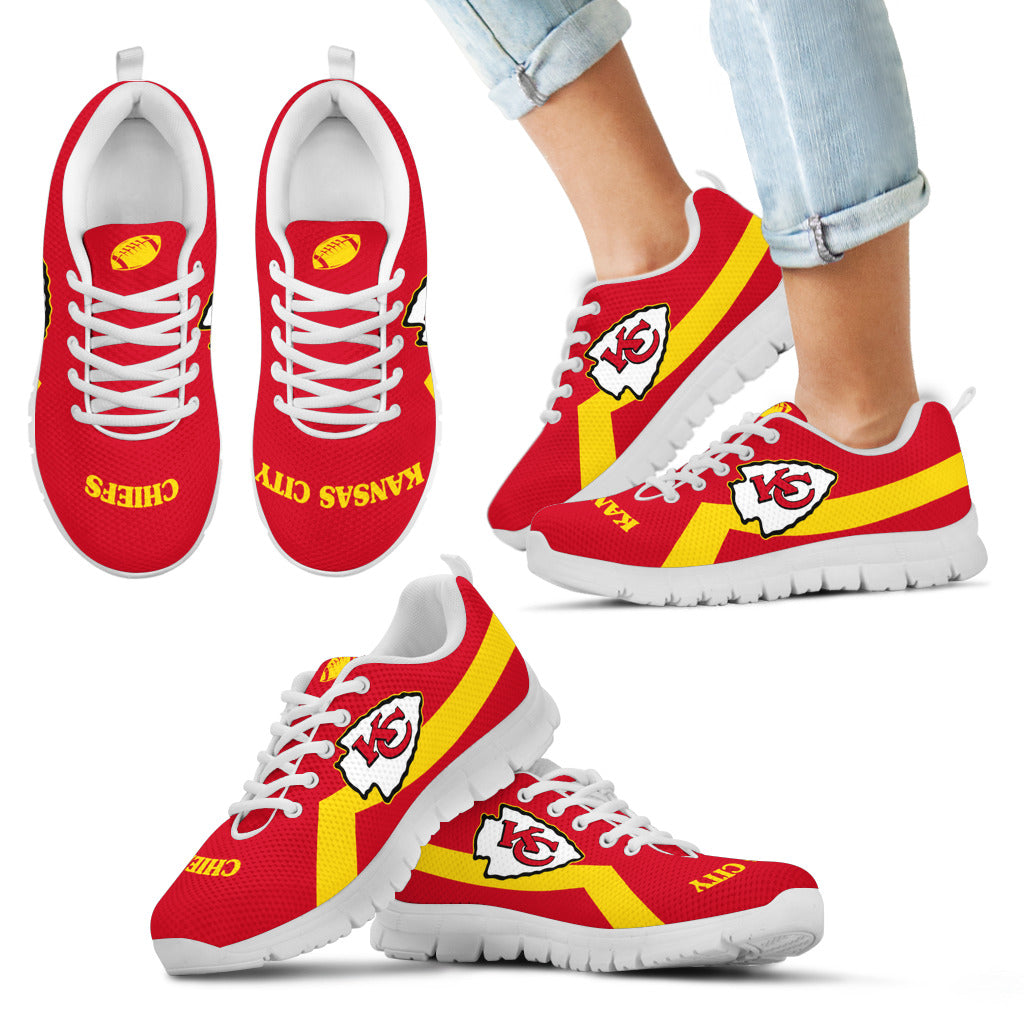 Kansas City Chiefs Line Logo Sneakers – Best Funny Store