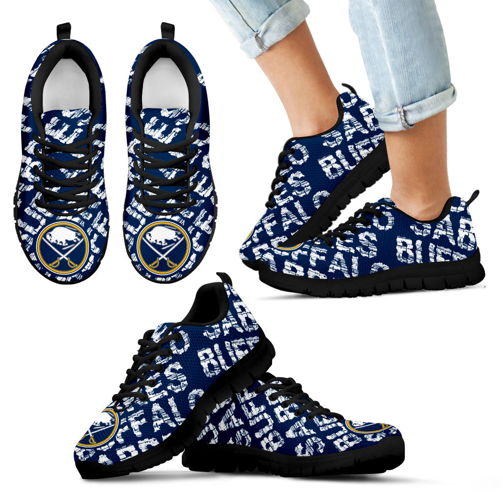 Vintage Logo Beautiful Buffalo Sabres Sneakers V1 – Best Funny Store
