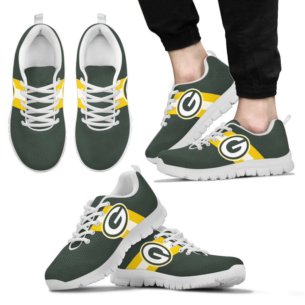 Three Colors Vertical Green Bay Packers Sneakers – Best Funny Store