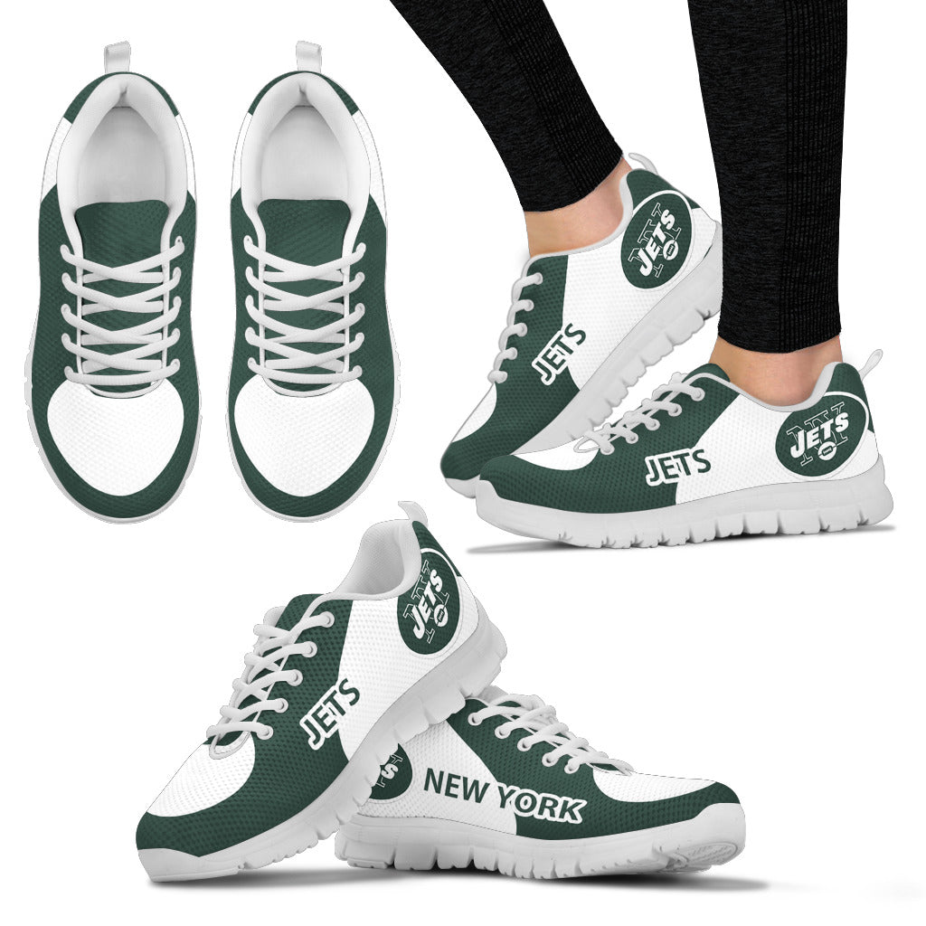 New York Jets Top Logo Sneakers – Best Funny Store