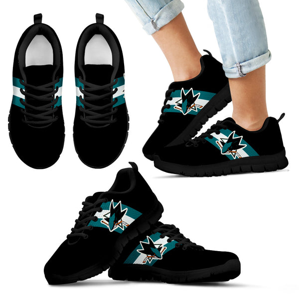 Three Colors Vertical San Jose Sharks Sneakers – Best Funny Store