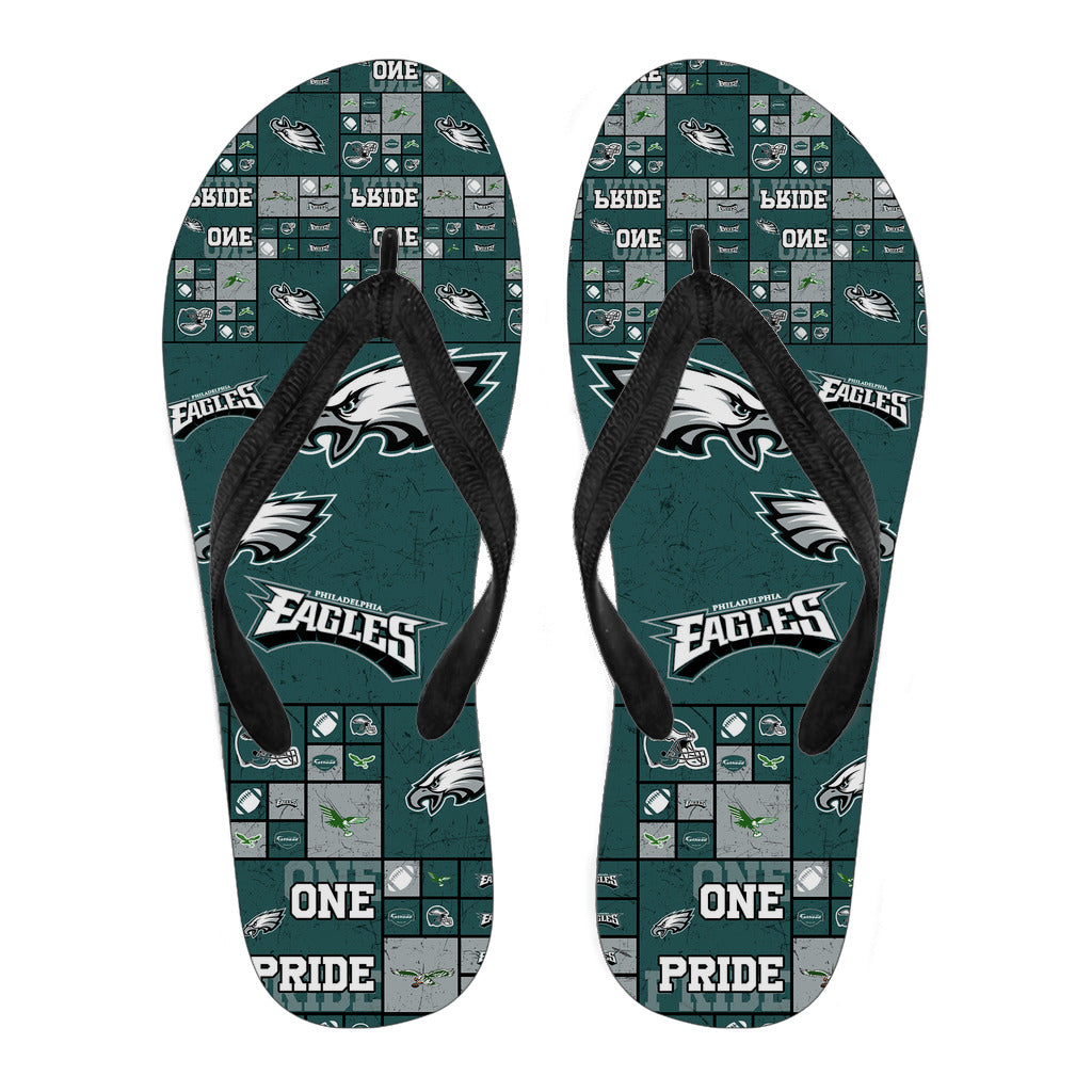 eagles flip flops