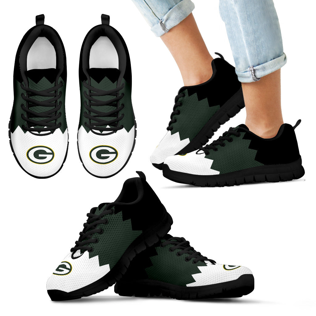Incredible Line Zig Zag Disorder Beautiful Green Bay Packers Sneakers ...