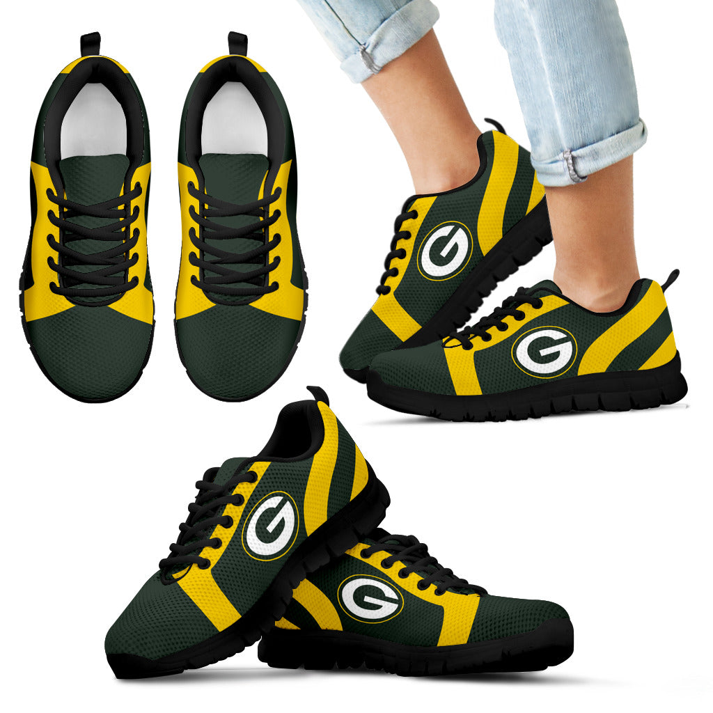 Line Inclined Classy Green Bay Packers Sneakers – Best Funny Store