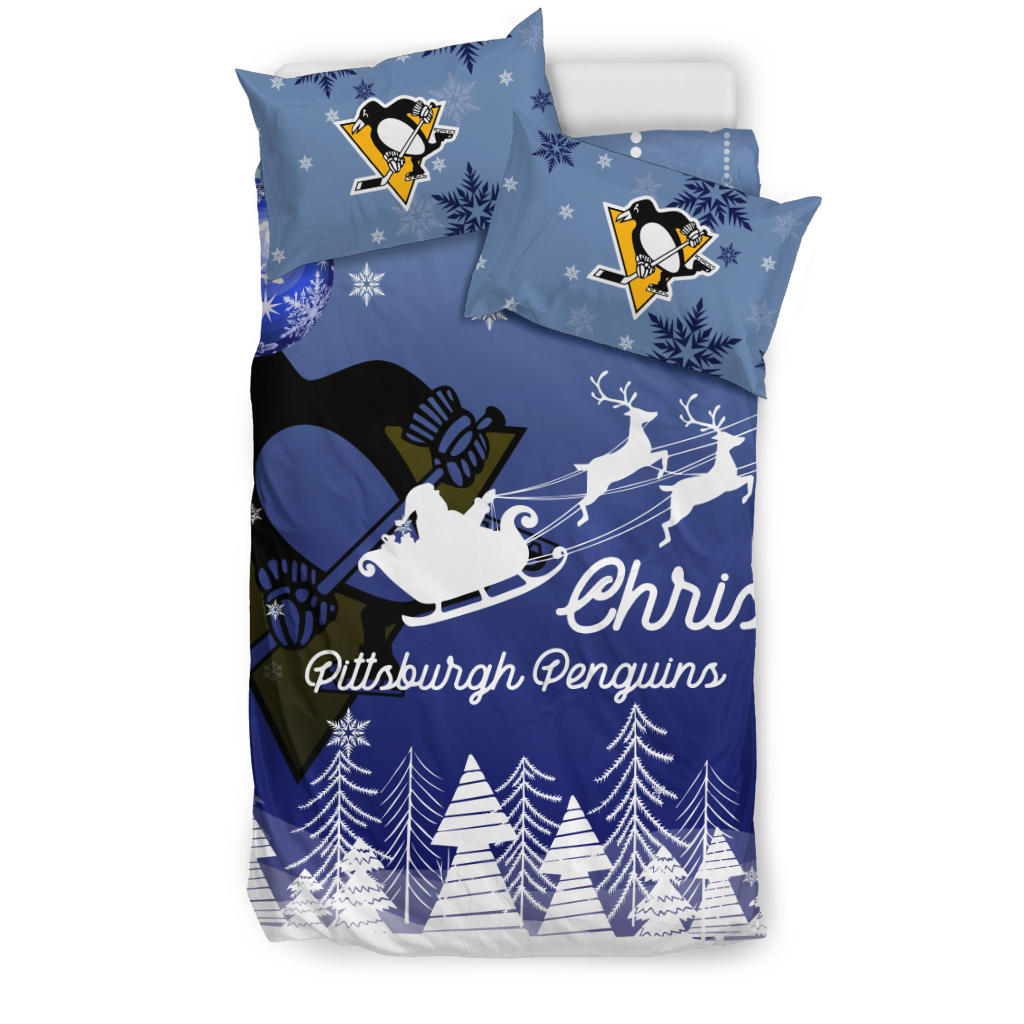 Merry Christmas Gift Pittsburgh Penguins Bedding Sets Pro Shop