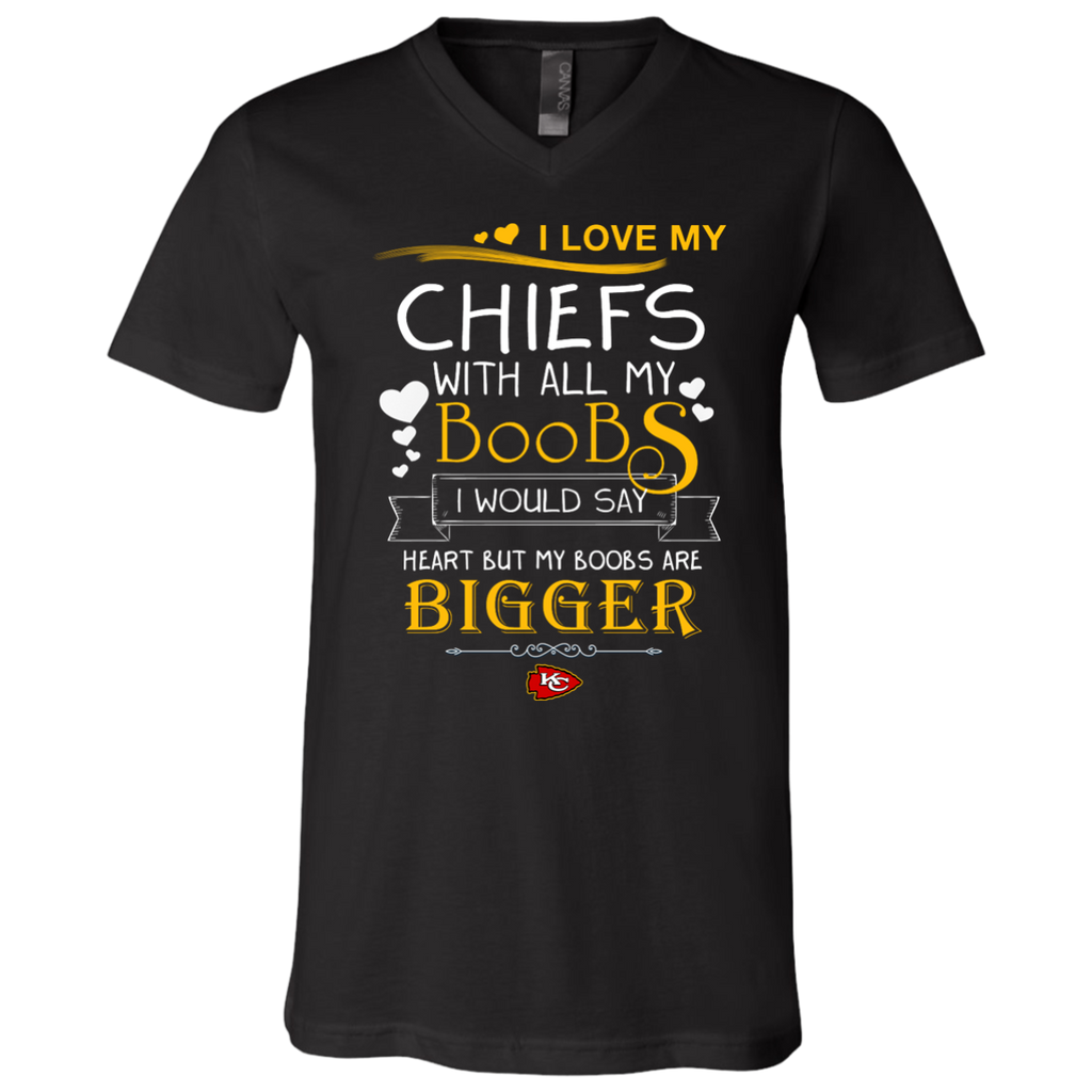 I Love My Kansas City Chiefs With All My Boobs T Shirts – Best Funny Store