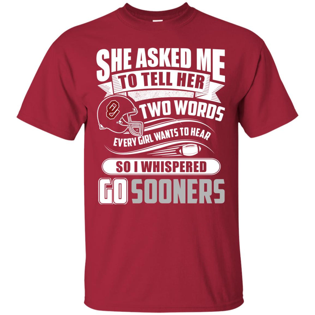 Two Words Oklahoma Sooners T Shirts 
