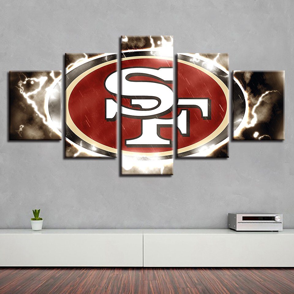  Home Decor  5 Pcs San  Francisco  49ers Canvas Spray Wall 