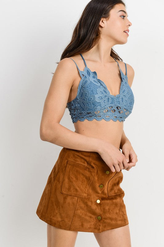 Free People Adella Bralette (Turquoise, X-Small) at  Women's