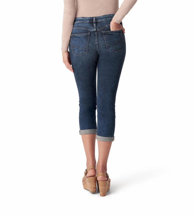 Silver Jeans Co. Britt Low Rise Power Stretch Capri Jeans