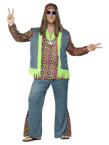 Plus Size Hippie men's Costume | men costume | Halloween