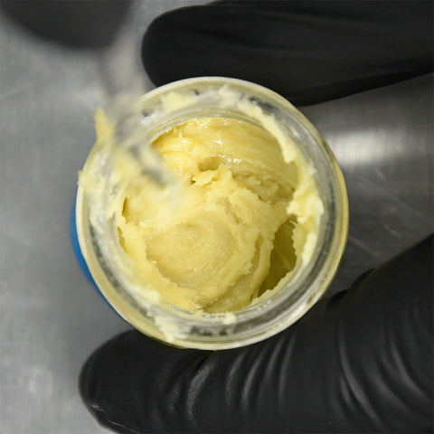 Whipping ultrasonic cured rosin to homogenize