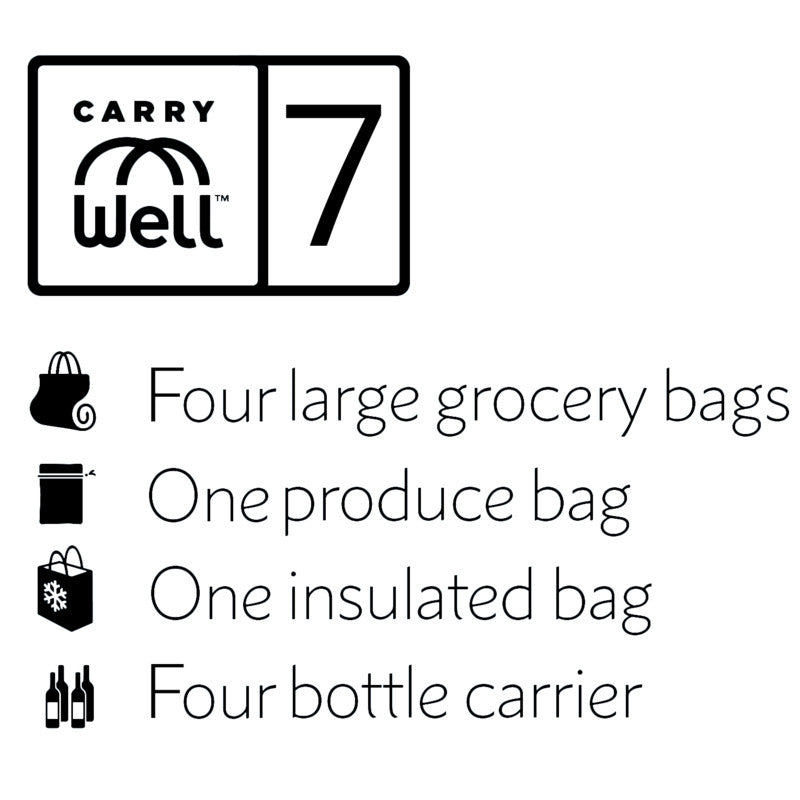 Camo 7 Piece Reusable Grocery Bag Organizer