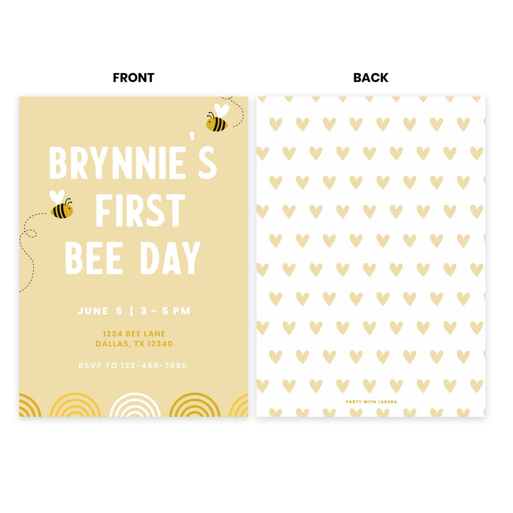 Bee Day Invitation