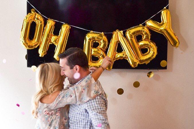 gold foil baby balloons