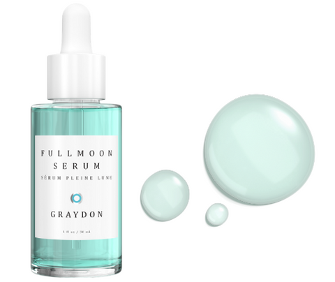 Fullmoon Serum bottle with drops of product