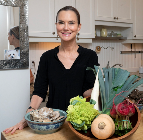 Graydon Moffat with bowl of Superfoods at Graydon Skincare Headquarters