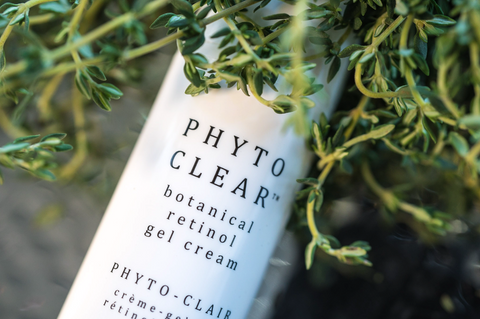 Bottle of Graydon Skincare Phyto Clear with herbs.