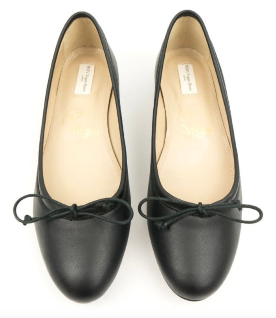 Vegan Shoes Ballerina Flats Black 