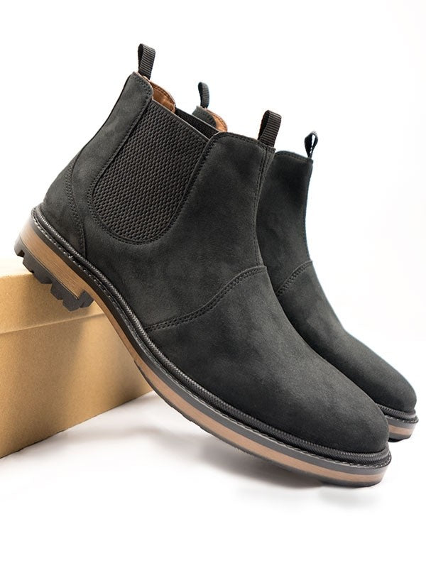 vegan suede chelsea boots