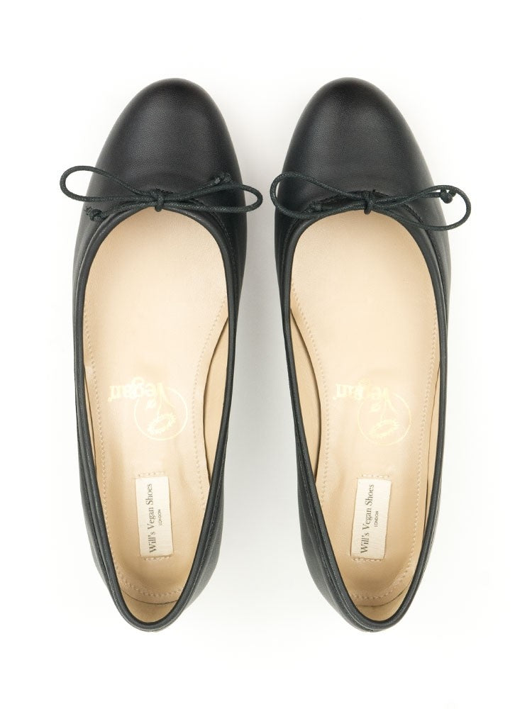 Vegan Shoes Ballerina Flats Black 