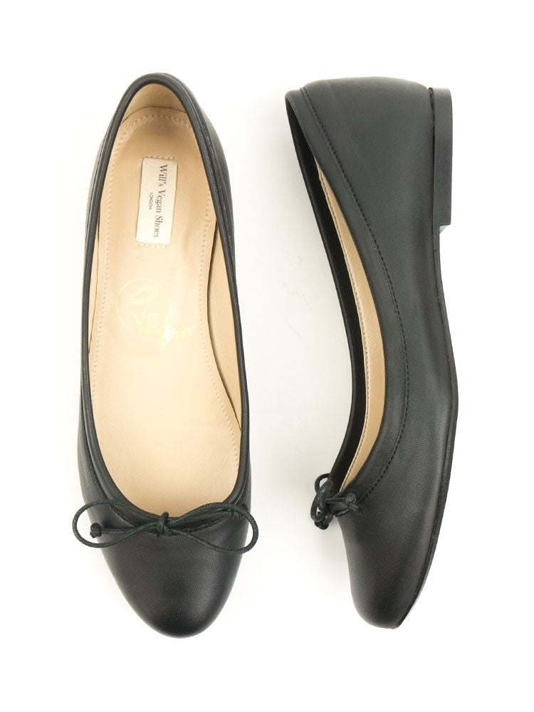 Vegan Shoes Ballerina Flats Black 