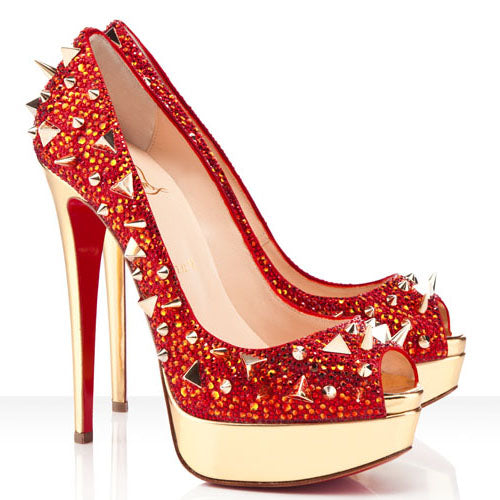 blood red high heels