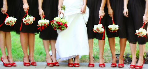 bridesmaid block heels