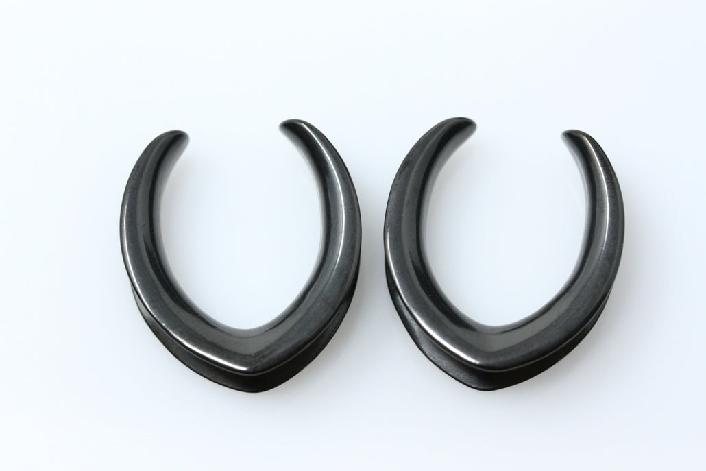 Black Steel Saddles (Pair) - PSS64