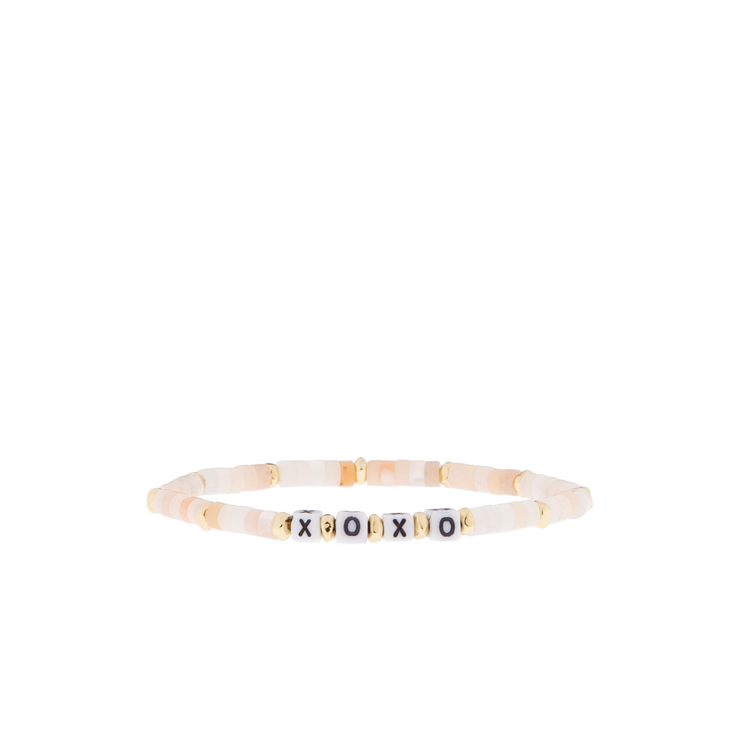 natural stone beaded XOXO stretch bracelet – Marlyn Schiff, LLC