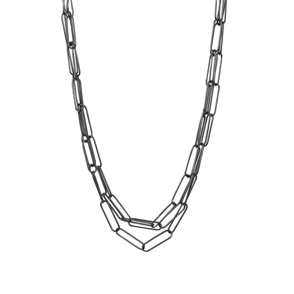 twintig Blazen molen triple strand paperclip necklace – Marlyn Schiff, LLC