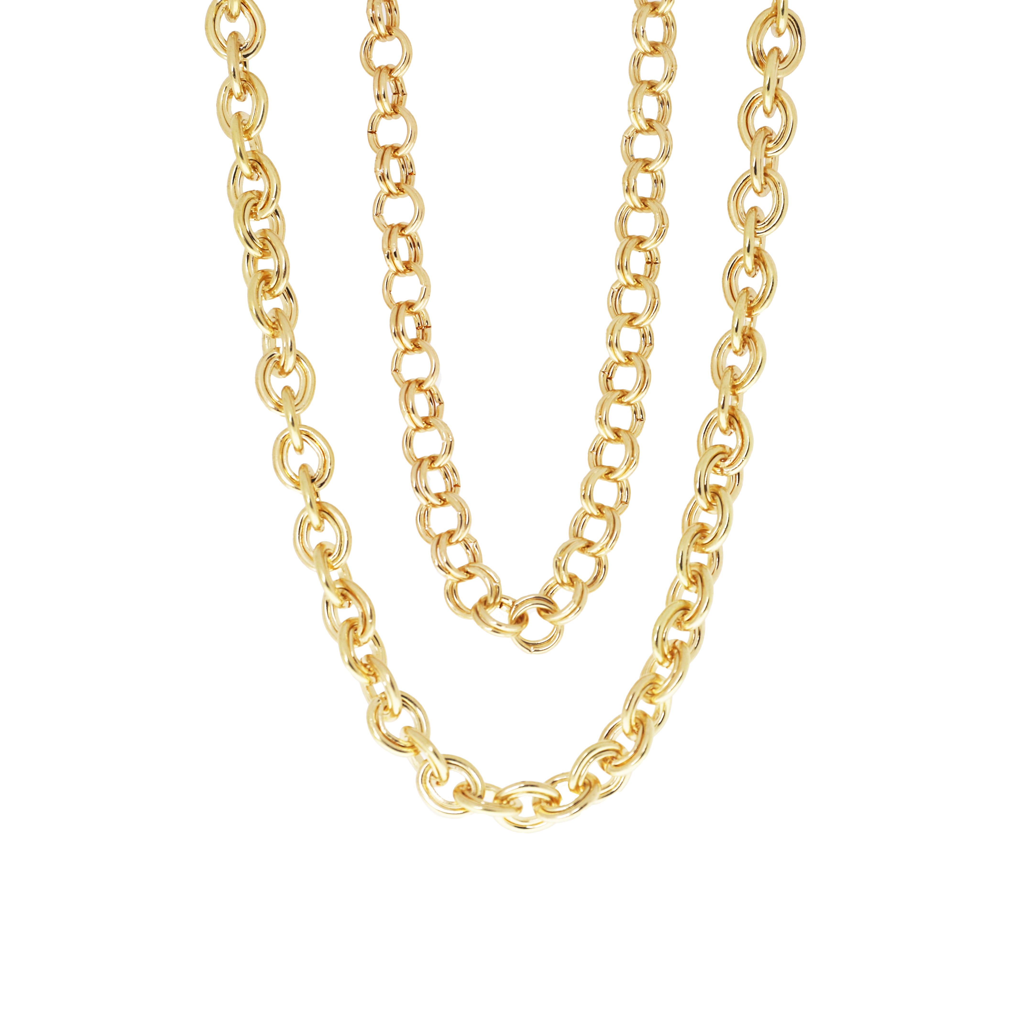 gold plated cobra link snake head clasp necklace – Marlyn Schiff, LLC
