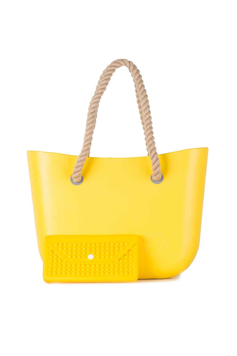 yellow beach bag