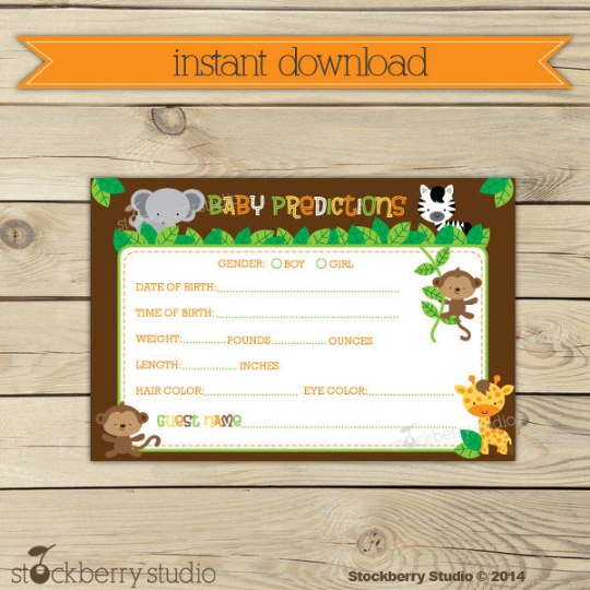 Pligt Gum Kunstneriske 1) Safari Jungle Animals Baby Shower Games - Stockberry Studio