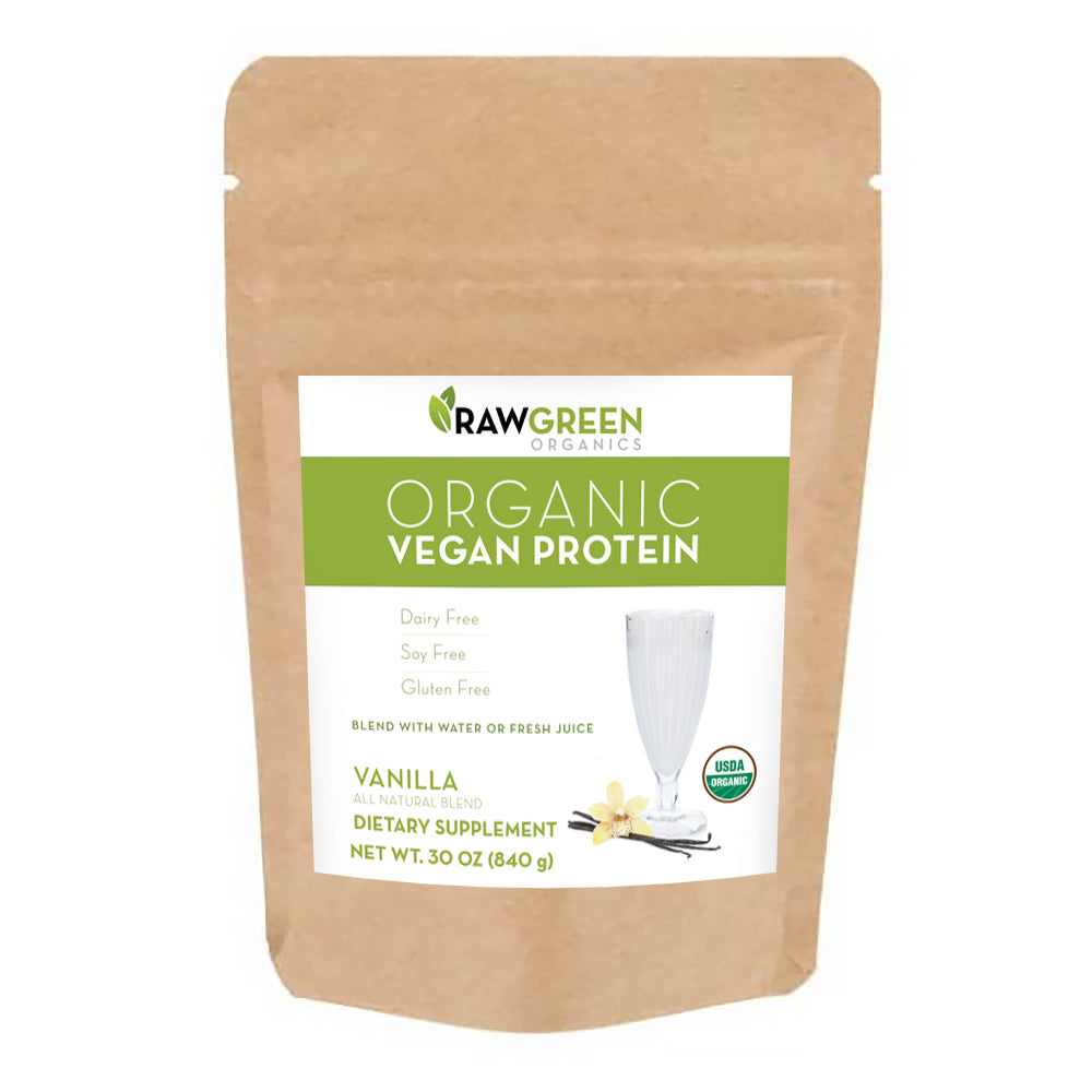 Raw Green Organic Vegan Protein Plant Based Protein Powder