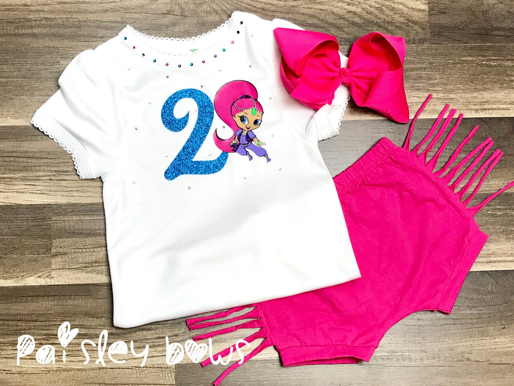 shimmer and shine 4th birthday outfit