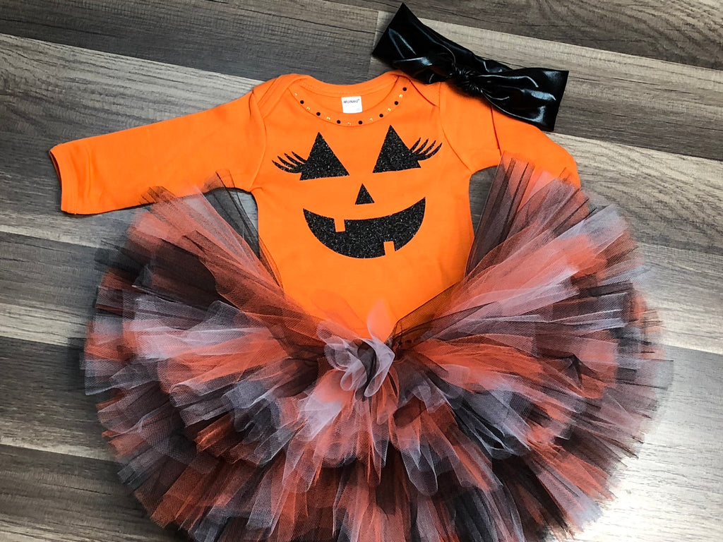 baby pumpkin tutu costume