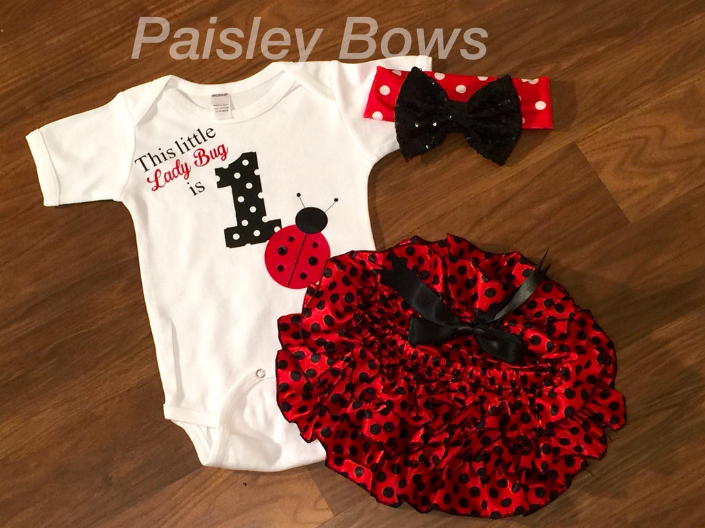 ladybug first birthday outfit