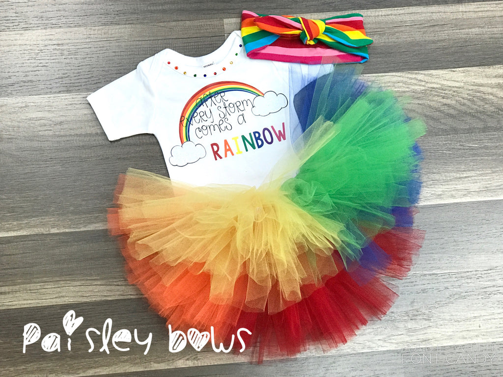 rainbow tutu baby