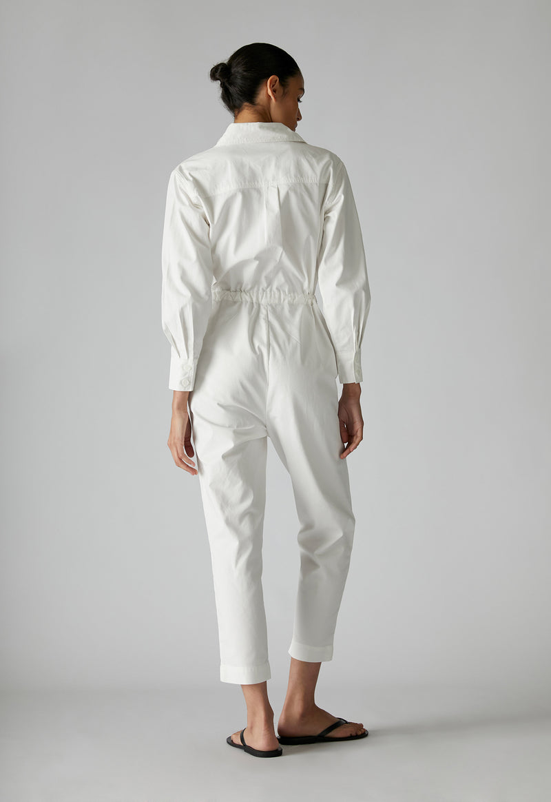 white jumpsuit cotton