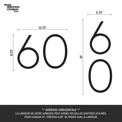 MESURE ADRESSE PRESTIGE 2 CHIFFRES