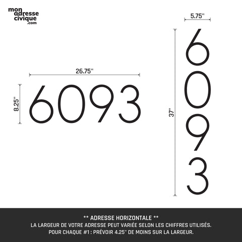 MESURE ADRESSE PRESTIGE 4 CHIFFRES