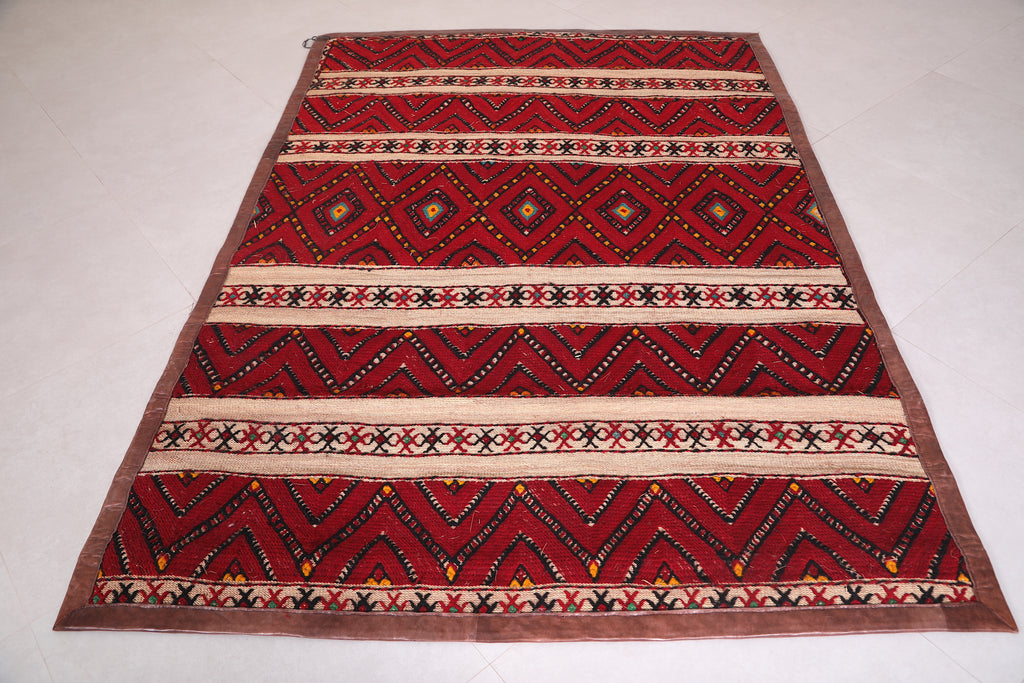 Moroccan Hassira, 5.4 FT X 7.5 FT – Tuareg mat