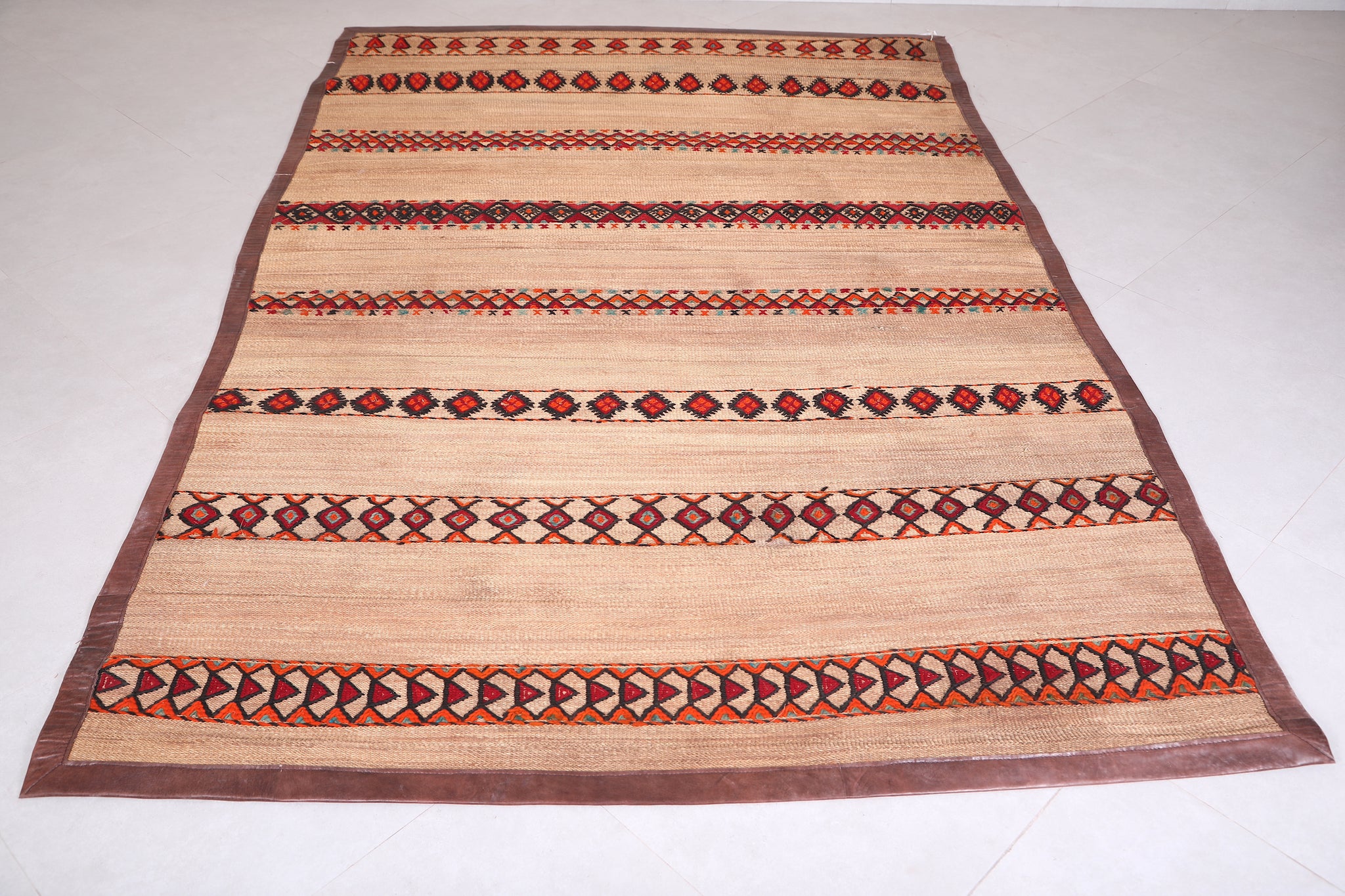 Moroccan Hassira , 6.3 FT X 10.1 FT – Tuareg mat