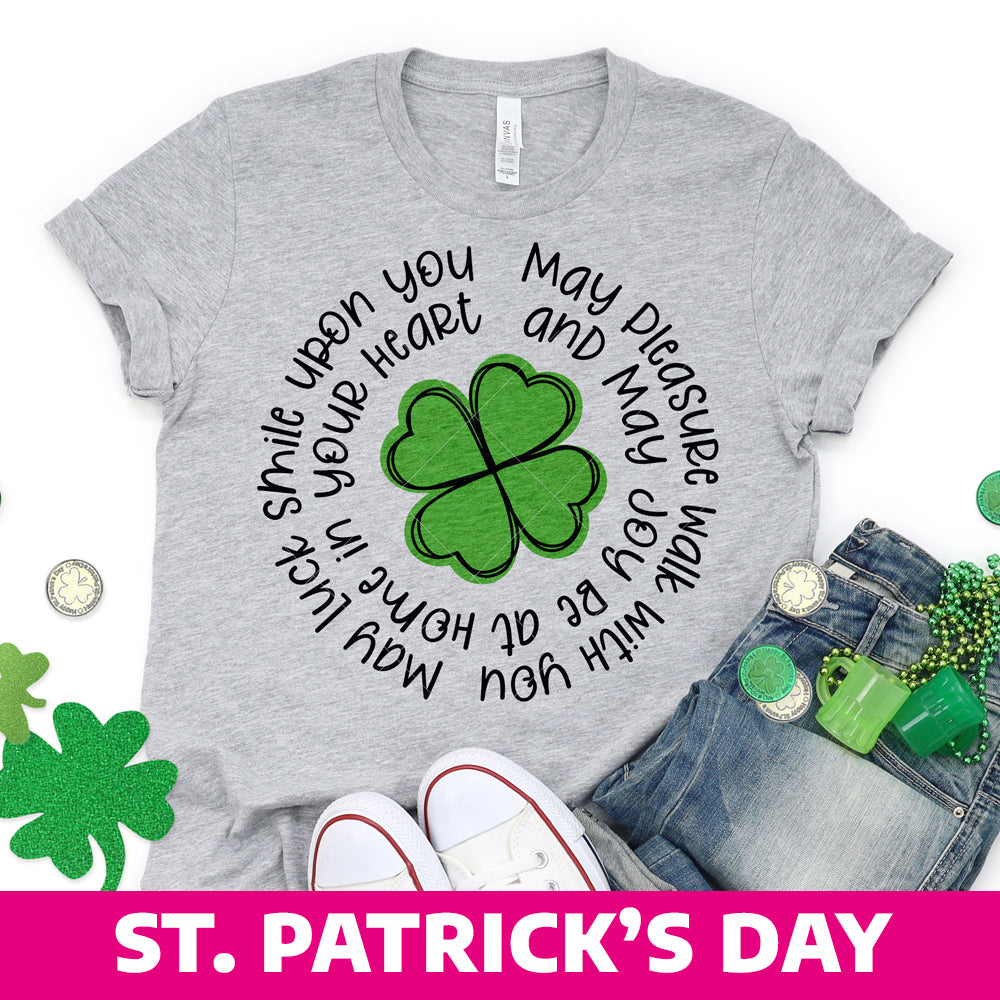 Clover St. Patrick's Day Earring Template svg png dxf eps