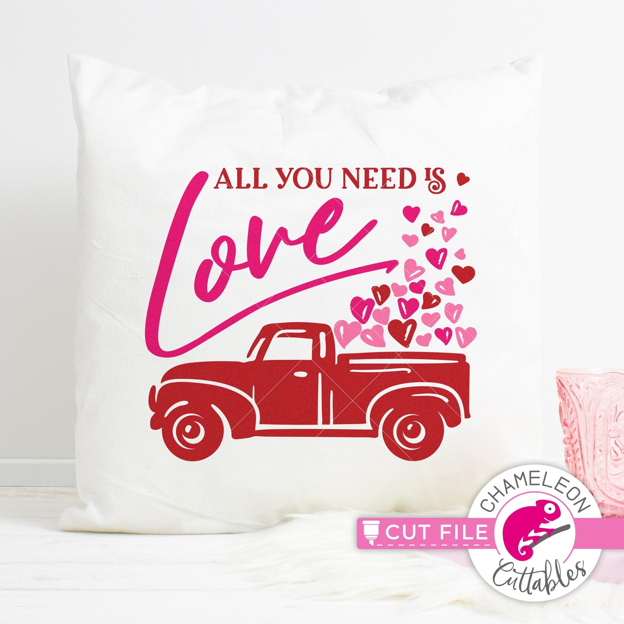All You Need Is Love Truck Valentine S Day Svg Png Dxf Eps Jpeg Chameleon Cuttables Llc Chameleon Cuttables Llc