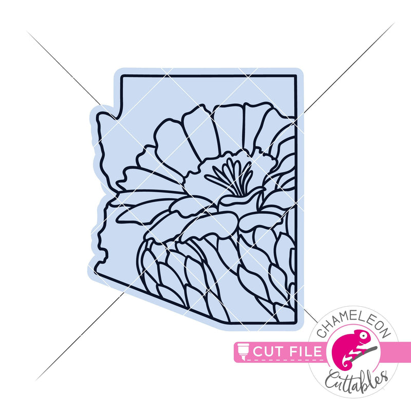 Arizona state flower SVG for svg png dxf eps jpeg Chameleon